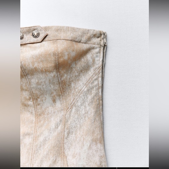 ZARA Printed linen blend jumpsuit 8217/072 - Picture 12 of 14